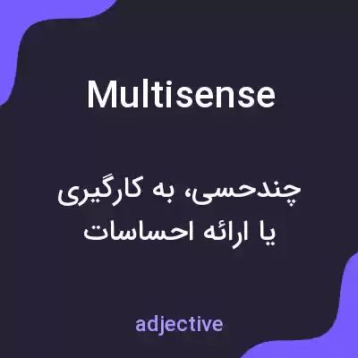 معنی multisense به فارسی معنی multisense به فارسی
