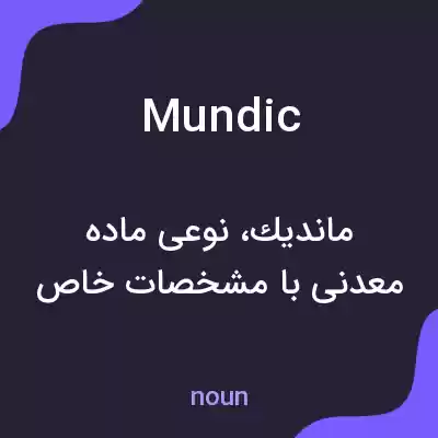 معنی mundic به فارسی معنی mundic به فارسی
