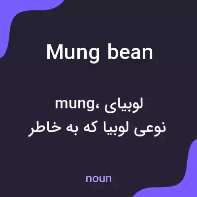 معنی mungbean به فارسی معنی mungbean به فارسی