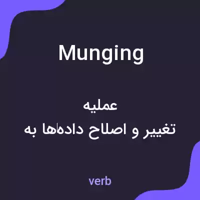 معنی munging به فارسی معنی munging به فارسی