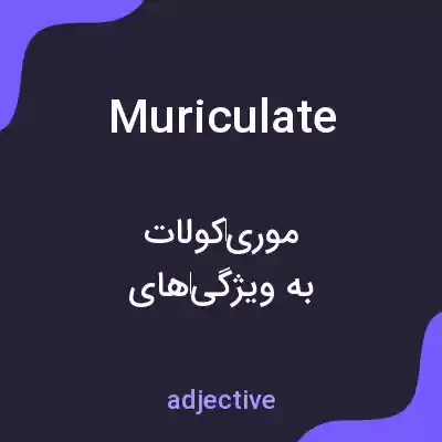 معنی muriculate به فارسی معنی muriculate به فارسی