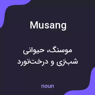 معنی musang به فارسی معنی musang به فارسی