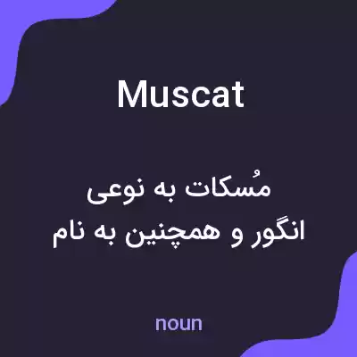 معنی muscat به فارسی