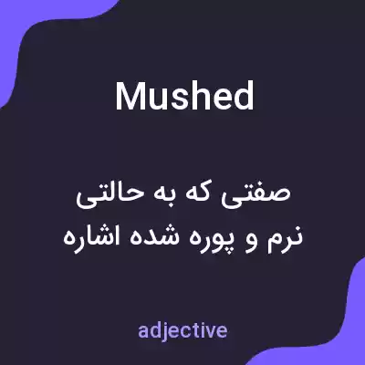 معنی mushed به فارسی معنی mushed به فارسی