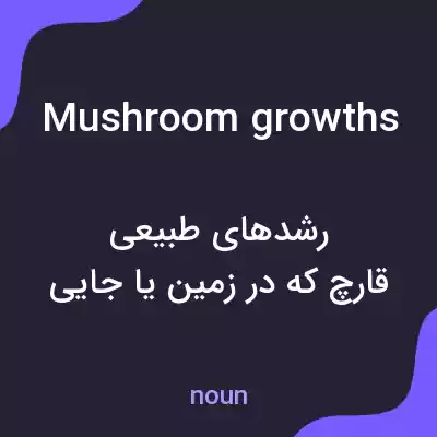 معنی mushroom growths به فارسی
