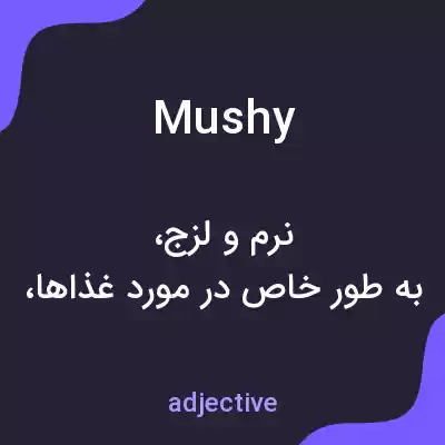معنی mushy به فارسی معنی mushy به فارسی