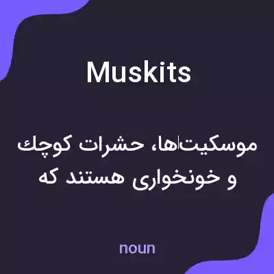 معنی muskits به فارسی معنی muskits به فارسی
