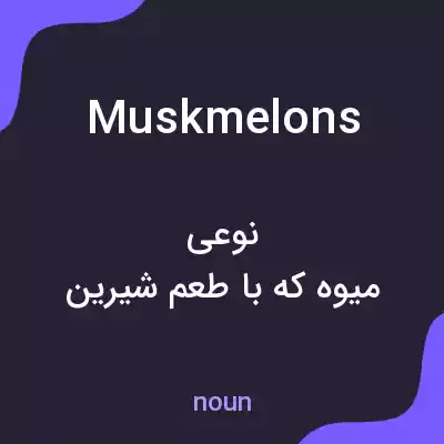 معنی muskmelons به فارسی معنی muskmelons به فارسی