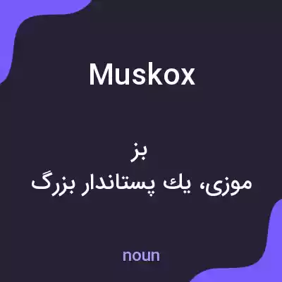معنی musk ox به فارسی معنی musk ox به فارسی