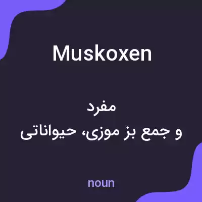 معنی muskoxen به فارسی معنی muskoxen به فارسی