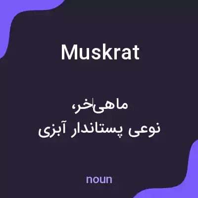 معنی muskrat به فارسی معنی muskrat به فارسی