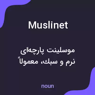 معنی muslinet به فارسی معنی muslinet به فارسی