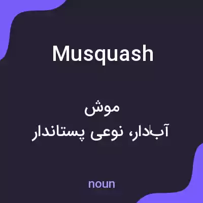 معنی musquash به فارسی معنی musquash به فارسی