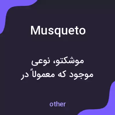 معنی musqueto به فارسی معنی musqueto به فارسی