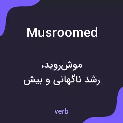 معنی musroomed به فارسی معنی musroomed به فارسی