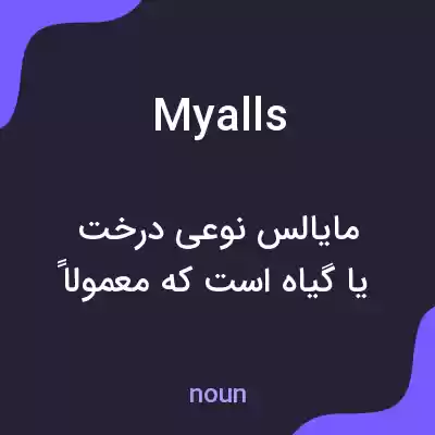 معنی myalls به فارسی معنی myalls به فارسی