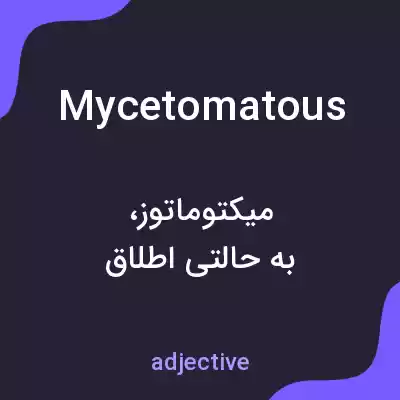 معنی mycetomatous به فارسی معنی mycetomatous به فارسی