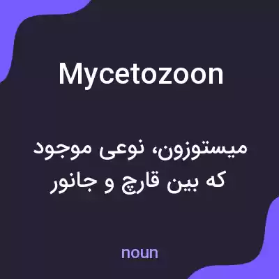 معنی mycetozoon به فارسی معنی mycetozoon به فارسی