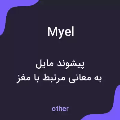 معنی myel به فارسی معنی myel به فارسی