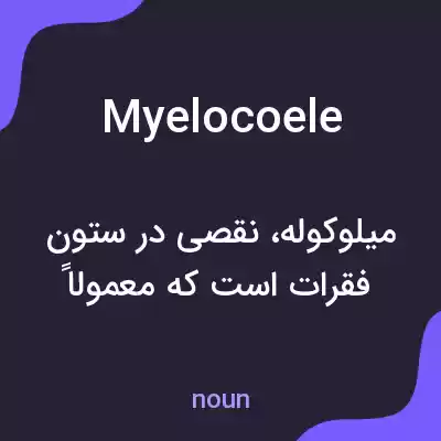 معنی myelocoele به فارسی