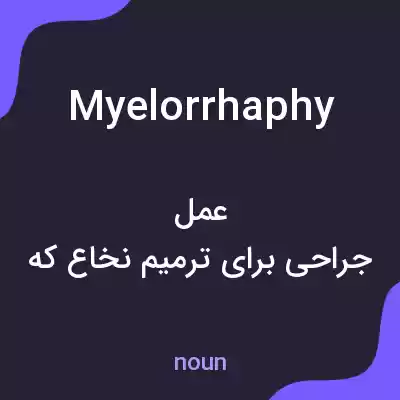 معنی myelorrhaphy به فارسی معنی myelorrhaphy به فارسی