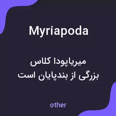 معنی myriapoda به فارسی معنی myriapoda به فارسی