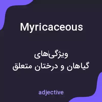 معنی myricaceous به فارسی