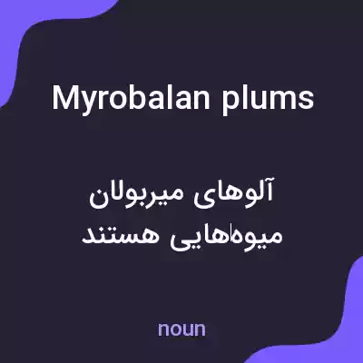 معنی myrobalan plums به فارسی معنی myrobalan plums به فارسی