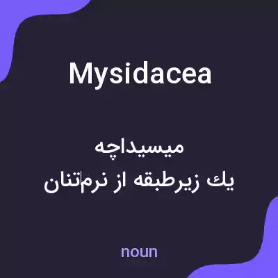 معنی mysidacea به فارسی معنی mysidacea به فارسی