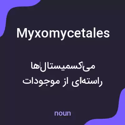 معنی myxomycetales به فارسی معنی myxomycetales به فارسی