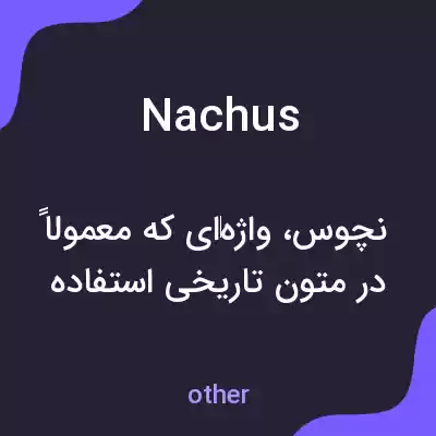 معنی nachus به فارسی معنی nachus به فارسی