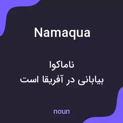 معنی namaqua به فارسی معنی namaqua به فارسی