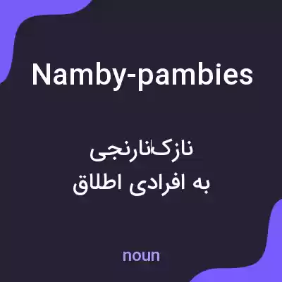 معنی namby-pambies به فارسی معنی namby-pambies به فارسی