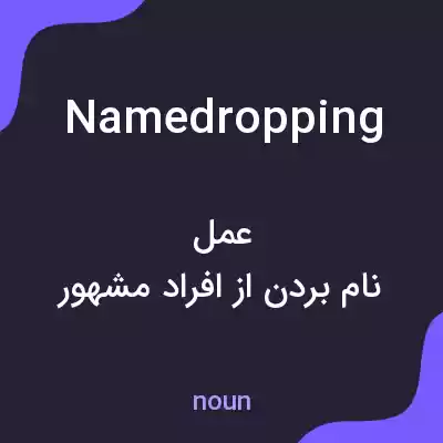 معنی namedropping به فارسی