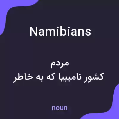 معنی namibians به فارسی