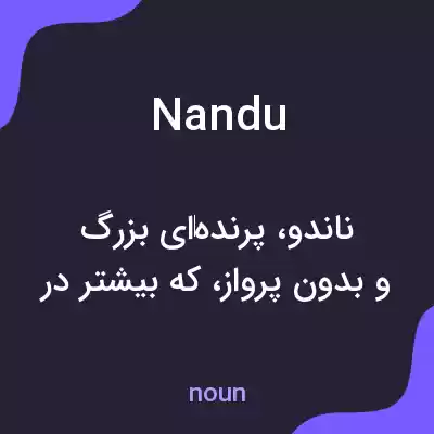 معنی nandu به فارسی معنی nandu به فارسی