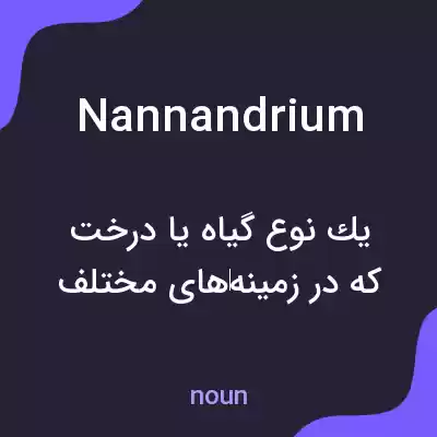 معنی nannandrium به فارسی معنی nannandrium به فارسی