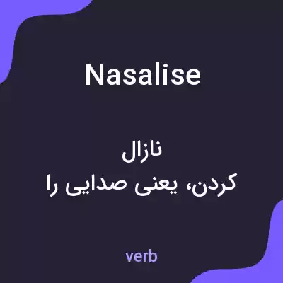 معنی nasalise به فارسی معنی nasalise به فارسی