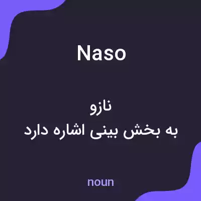 معنی naso به فارسی معنی naso به فارسی