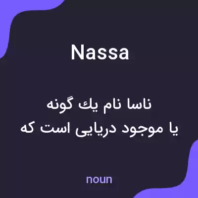 معنی nassa به فارسی معنی nassa به فارسی