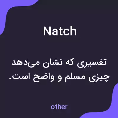 معنی natch به فارسی
