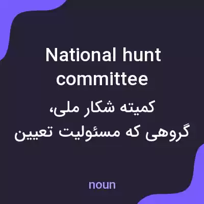 معنی national hunt committee به فارسی معنی national hunt committee به فارسی