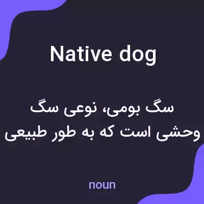 معنی native dog به فارسی معنی native dog به فارسی
