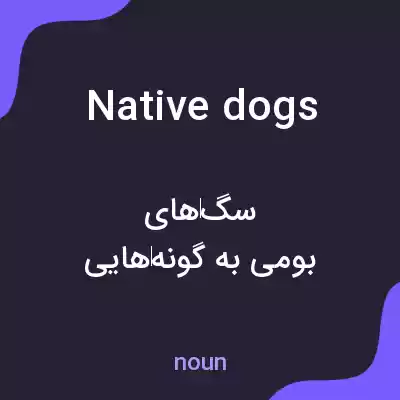 معنی native dogs به فارسی معنی native dogs به فارسی
