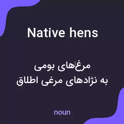 معنی native hens به فارسی معنی native hens به فارسی