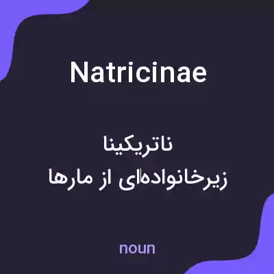 معنی natricinae به فارسی معنی natricinae به فارسی