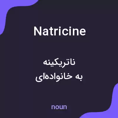 معنی natricine به فارسی معنی natricine به فارسی