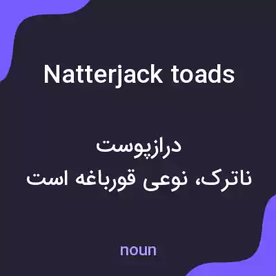 معنی natterjack toads به فارسی
