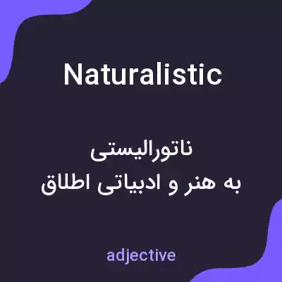 معنی naturalistic به فارسی معنی naturalistic به فارسی