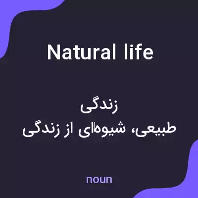 معنی natural life به فارسی معنی natural life به فارسی